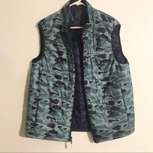 Reversible puffy outdoor vest NWOT